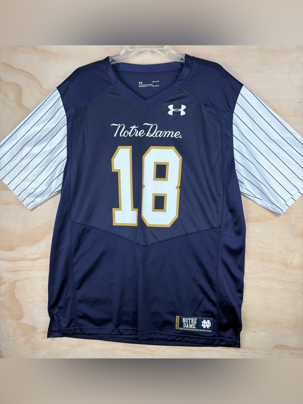 Notre Dame Under Armour 2018 Shamrock Series Jersey #18 Men’s Size Large